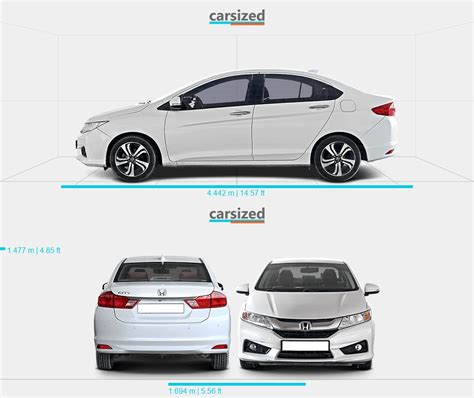 honda city dimensions in feet